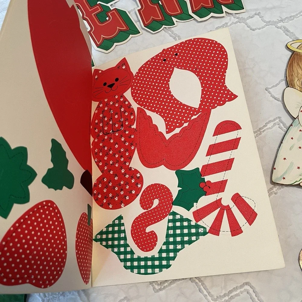 VTG‎ 80s Made In USA Die Cut & Honeycomb Christmas Decor Lot Tree Angels Bells